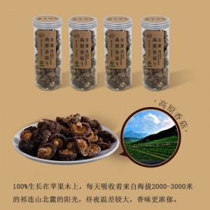张掖菇东东高原干香菇100g*4罐礼盒装